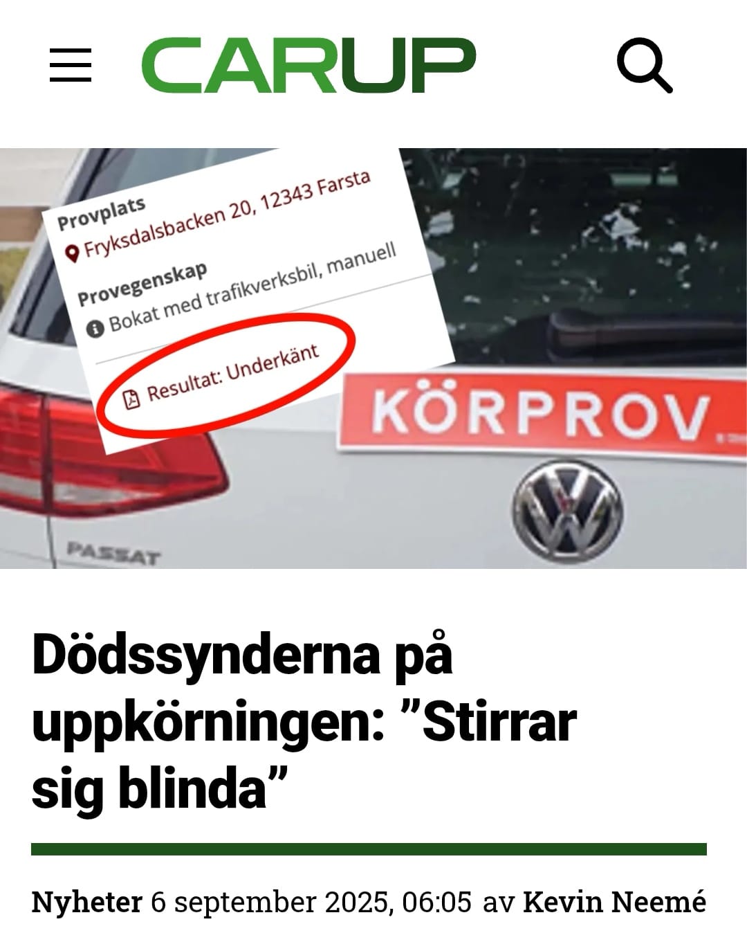 Varför kuggar man på uppkörning?